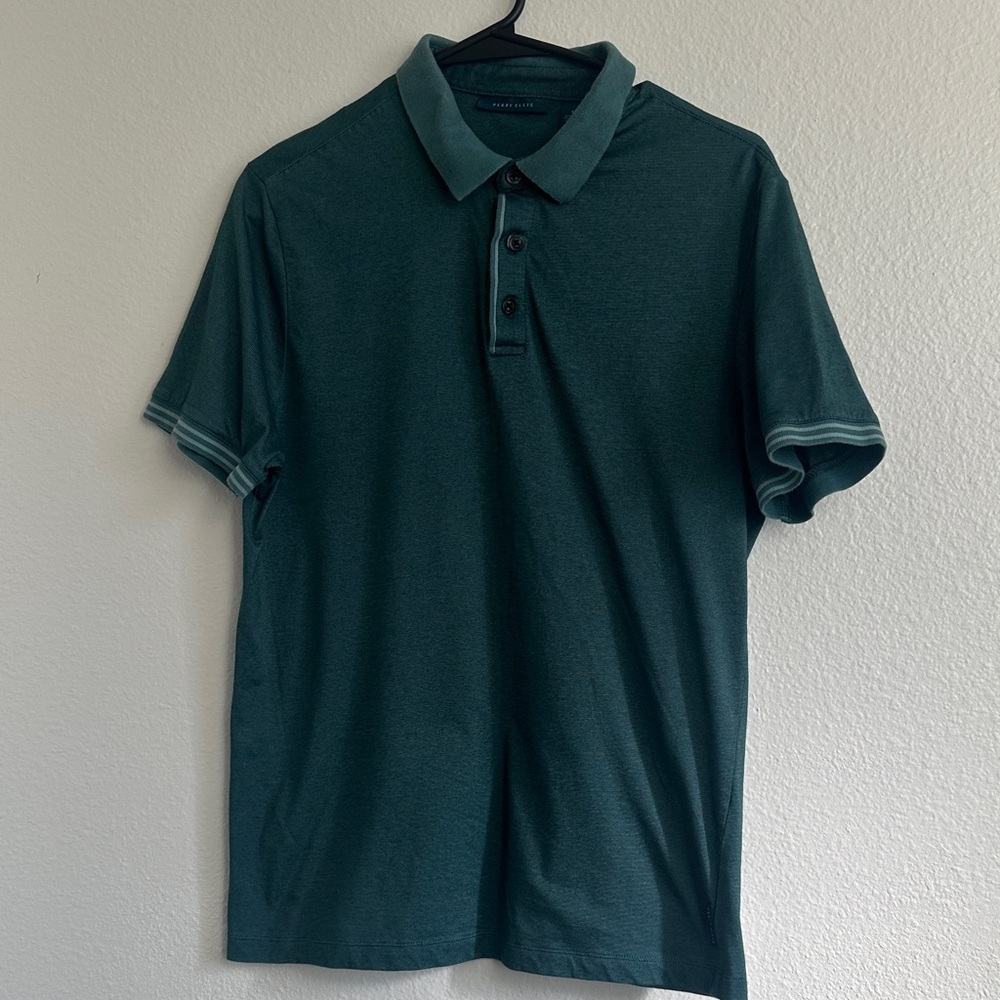 Perry Ellis Teal Polo Shirt